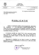Declaratie de casatorie Bejuscu Vasile Sebastian-Pacurar Irina