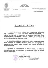 Declaratie de casatorie Lucache Marius Augustin-Bubulici Bianca Daniela Maria