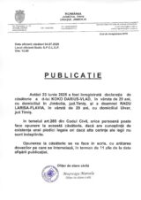 Declaratie de casatorie Koko Darius Vlad-Radu Larisa Flavia