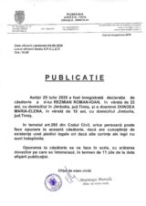Declaratie de casatorie Rezmian Roman Ioan-Dondea Maria Elena