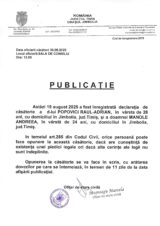 Declaratie de casatorie Popovici Raul Adrian-Manole Andreea